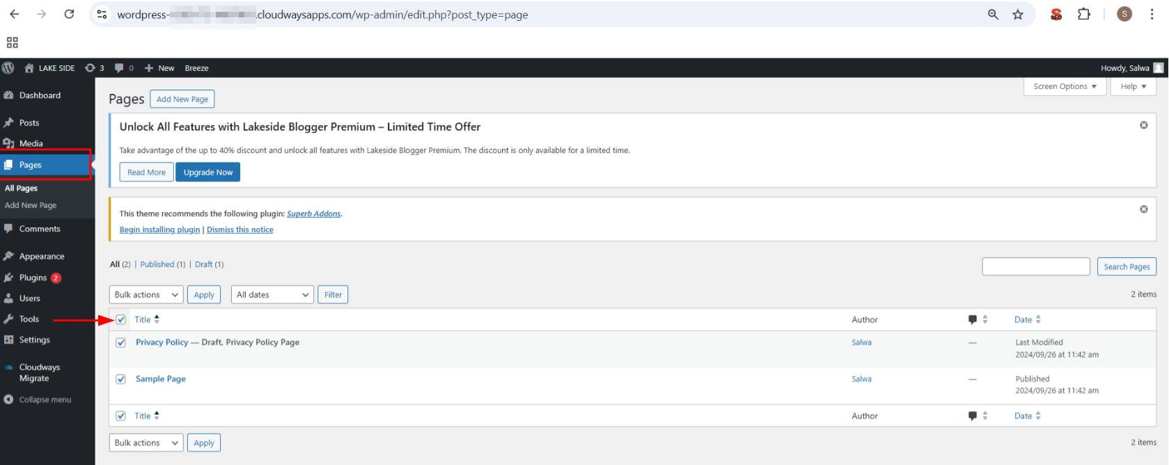 Imágenes [4] - Guía completa sobre cómo despublicar páginas, entradas y sitios web de WordPress