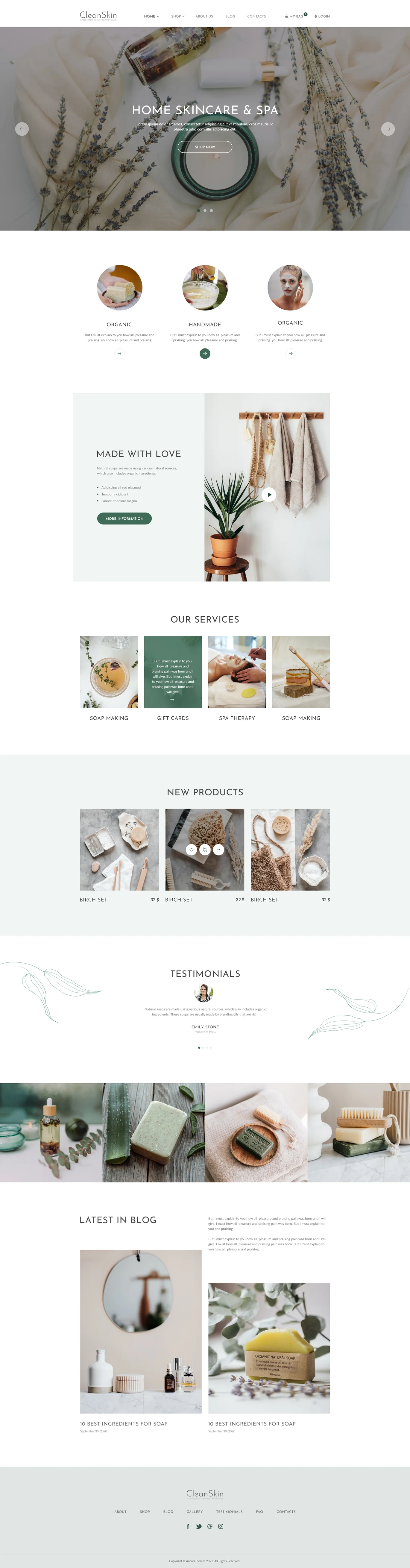 图片[1]-CleanSkin – 手工有机香皂与天然化妆品模板套件-光子波动网 | 专业WordPress修复服务，全球范围，快速响应