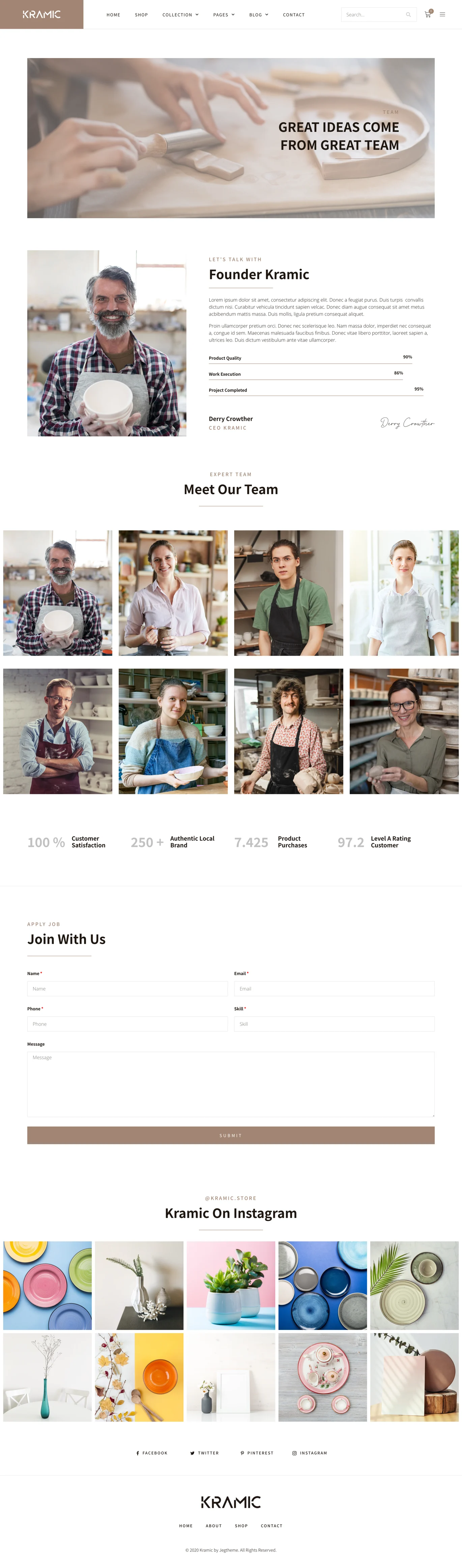 Imagen [2] - Kramic - Ceramics & Home Decor WooCommerce Elementor Template Suite - Photon Fluctuation Network | Servicio profesional de reparaciones de WordPress, alcance global, respuesta rápida