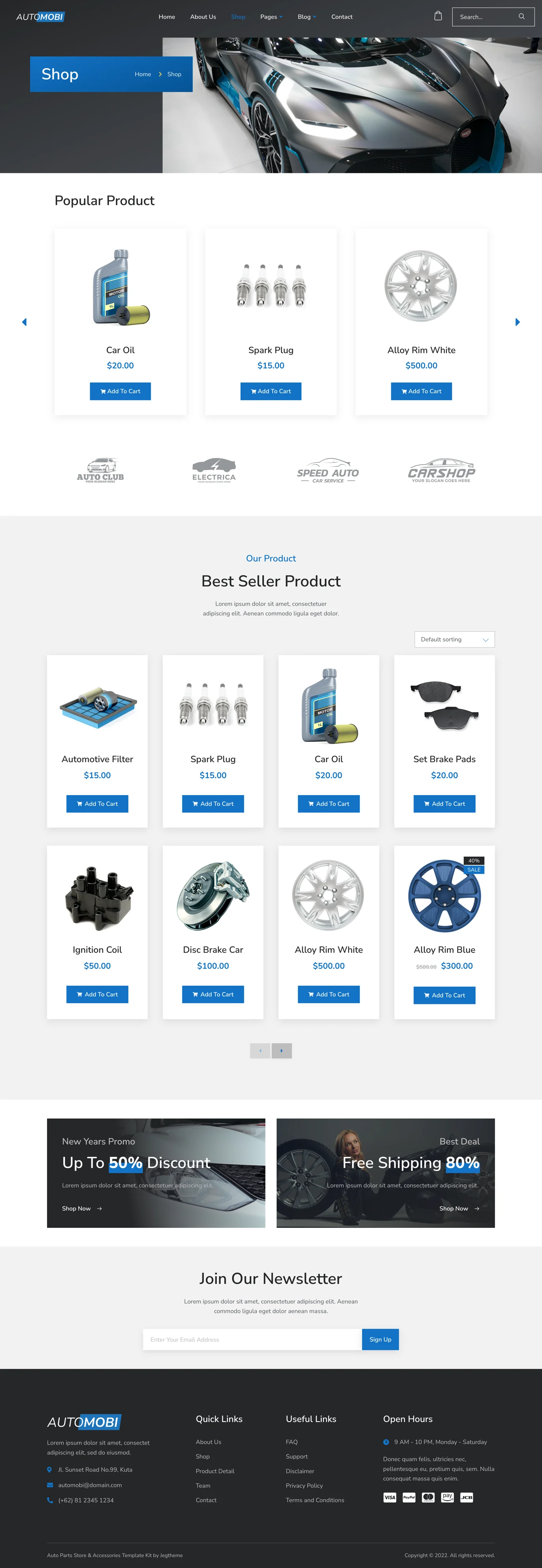 图片[1]-Automobi – 汽车零配件与配饰 Elementor 模板套件-光子波动网 | 专业WordPress修复服务，全球范围，快速响应
