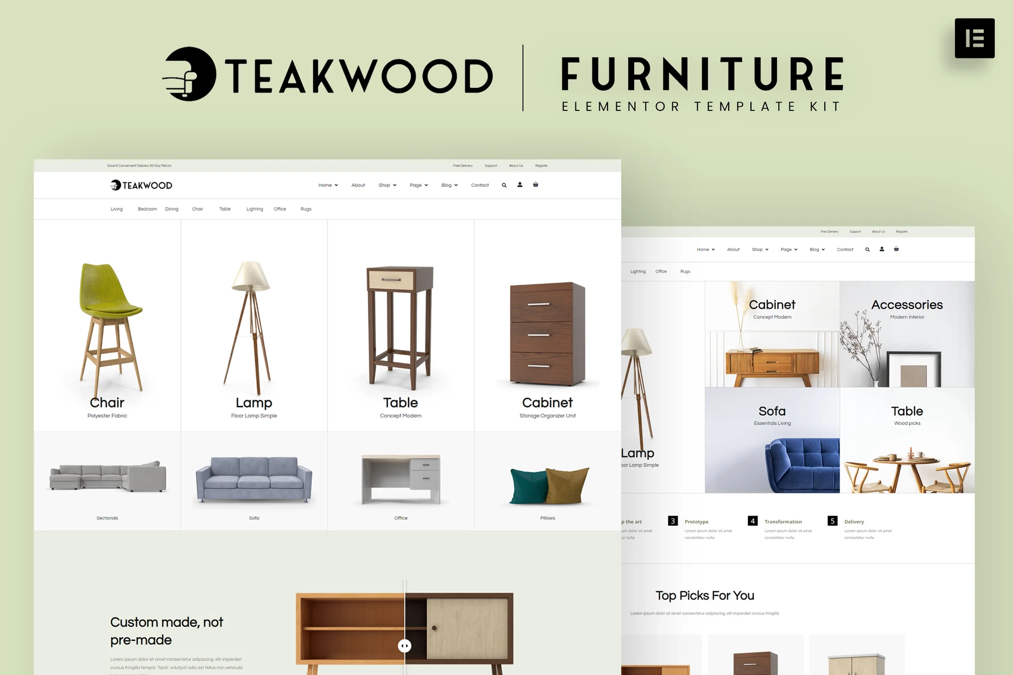 Teakwood - 家具商店 Elementor Pro 模板套件-光子波动网 | 专业WordPress修复服务，全球范围，快速响应