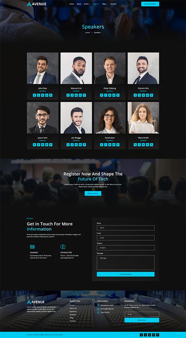 图片[1]-Avenue Elementor 模板套件：打造专业活动与会议网站的完美解决方案