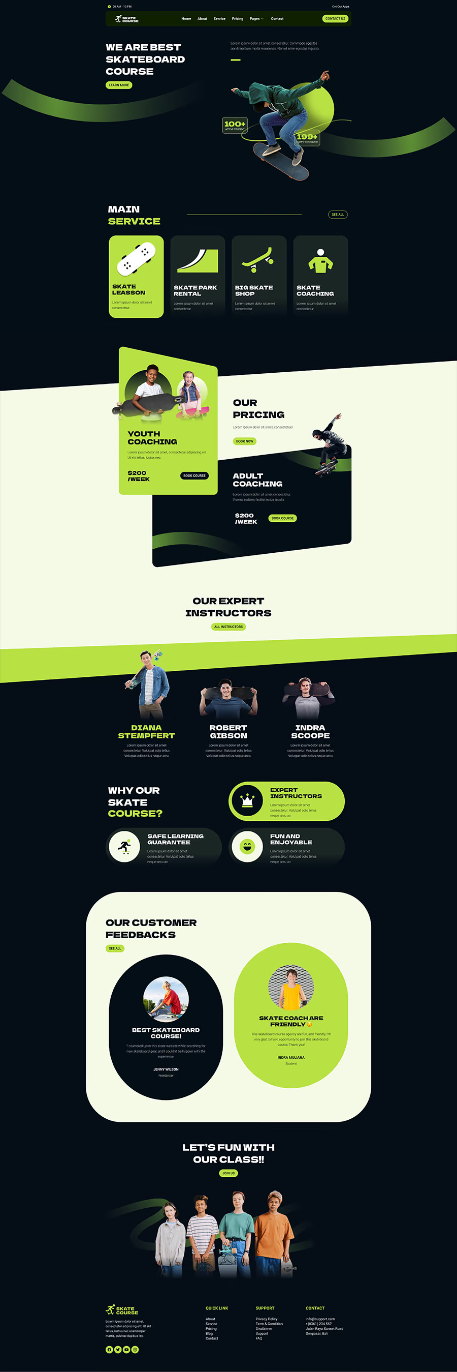 Foto [2]-Skatecourse - Skateboarding Course Elementor Kit - Photonwave.com | Servicio profesional de reparación de WordPress, alcance global, respuesta rápida