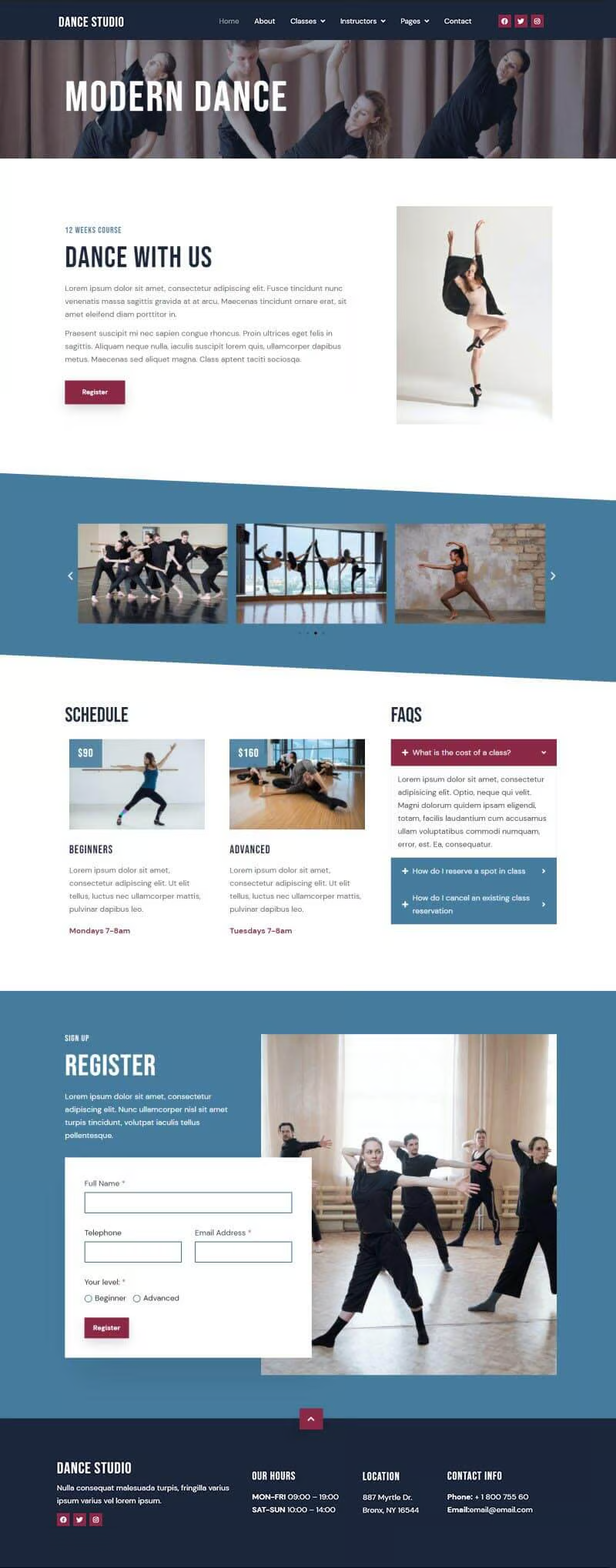 图片[2]-Dance Studio – Elementor 模板套件介绍-光子波动网 | 专业WordPress修复服务，全球范围，快速响应