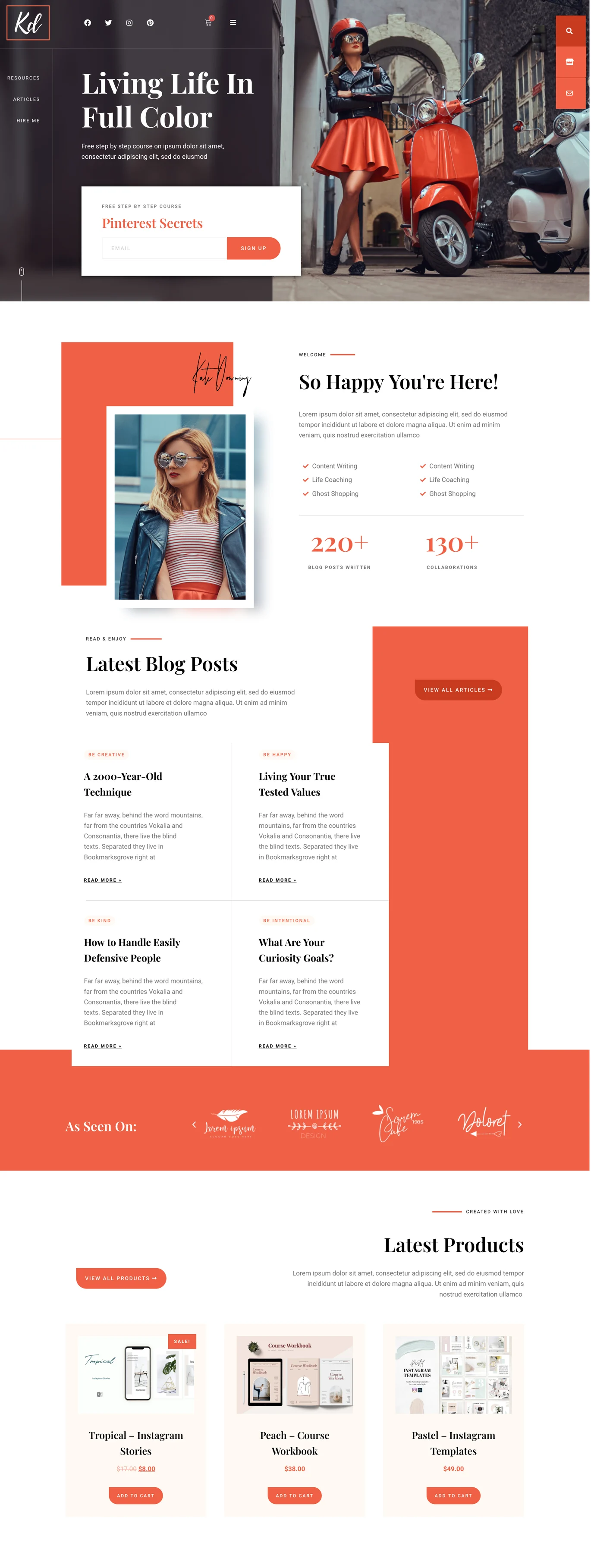 图片[1]-BlogHer – 女性内容创作者 Elementor 模板套件-光子波动网 | 专业WordPress修复服务，全球范围，快速响应