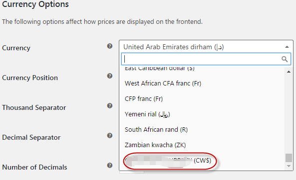 Imagen [6] - Cómo añadir símbolos de moneda y divisas personalizadas en WooCommerce