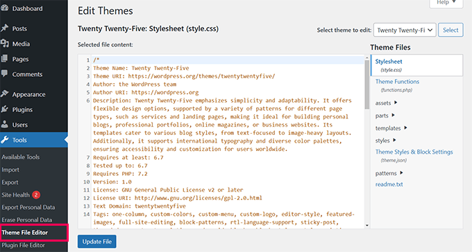 图片[3]-如何恢复WordPress主题文件编辑器：解决缺失问题