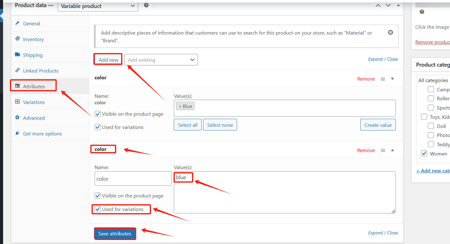 图片[7]-如何在 WooCommerce 中添加颜色变化并优化产品页面展示