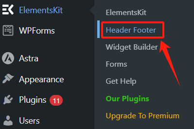 图片[4]-如何使用 Elementor 免费版和 ElementsKit 创建自定义页眉页脚
