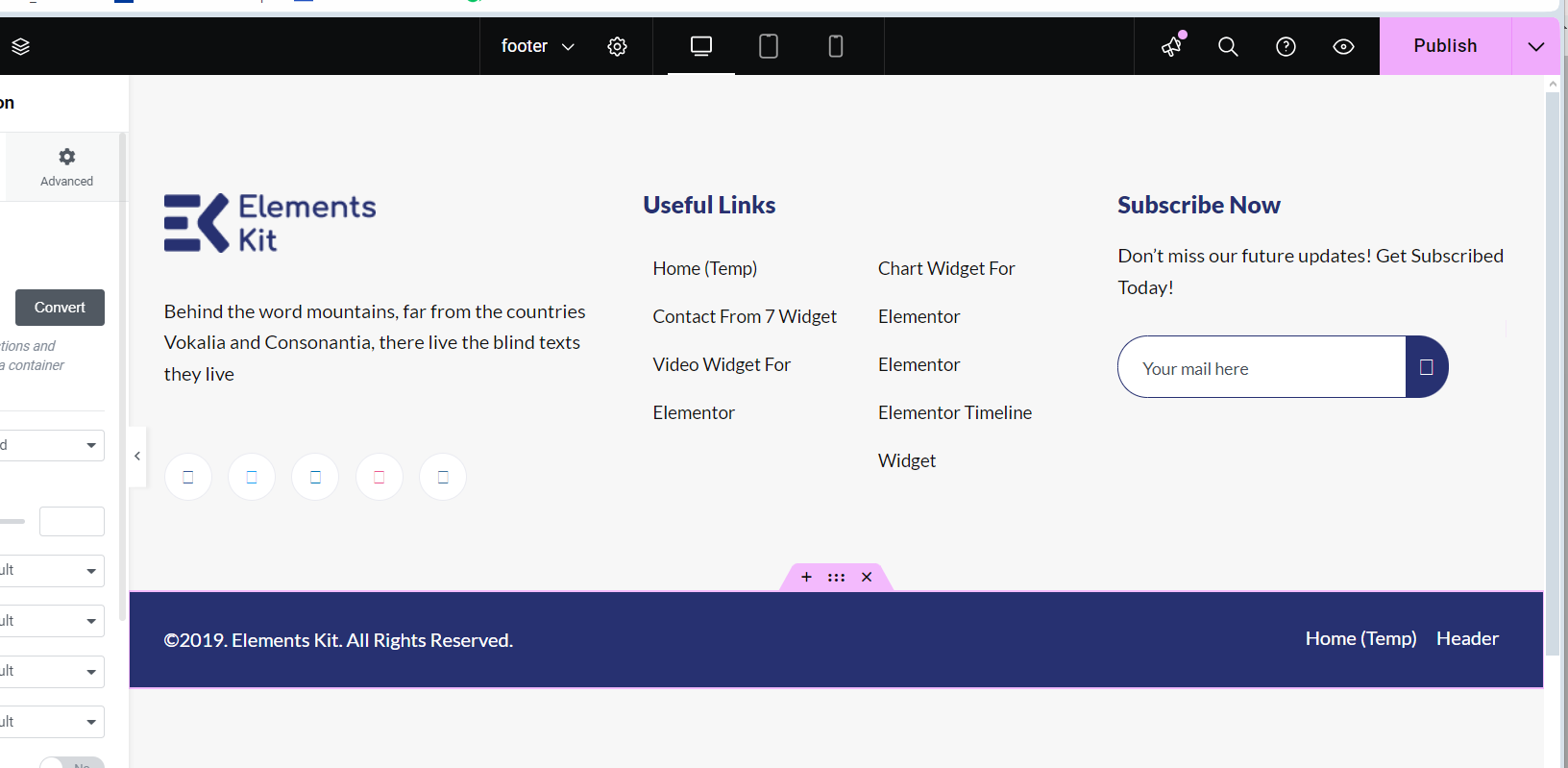 图片[10]-如何使用 Elementor 免费版和 ElementsKit 创建自定义页眉页脚