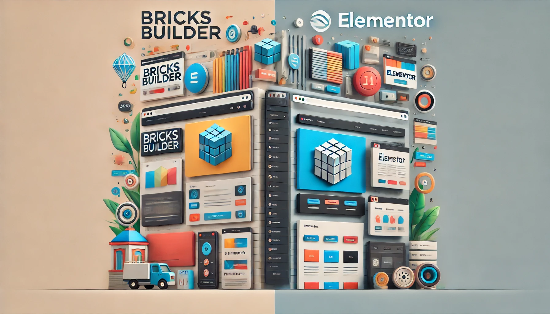 Bricks Builder 与 Elementor 比较：怎样选择适合你的 WordPress 页面构建器？-光子波动网 | 专业WordPress修复服务，全球范围，快速响应