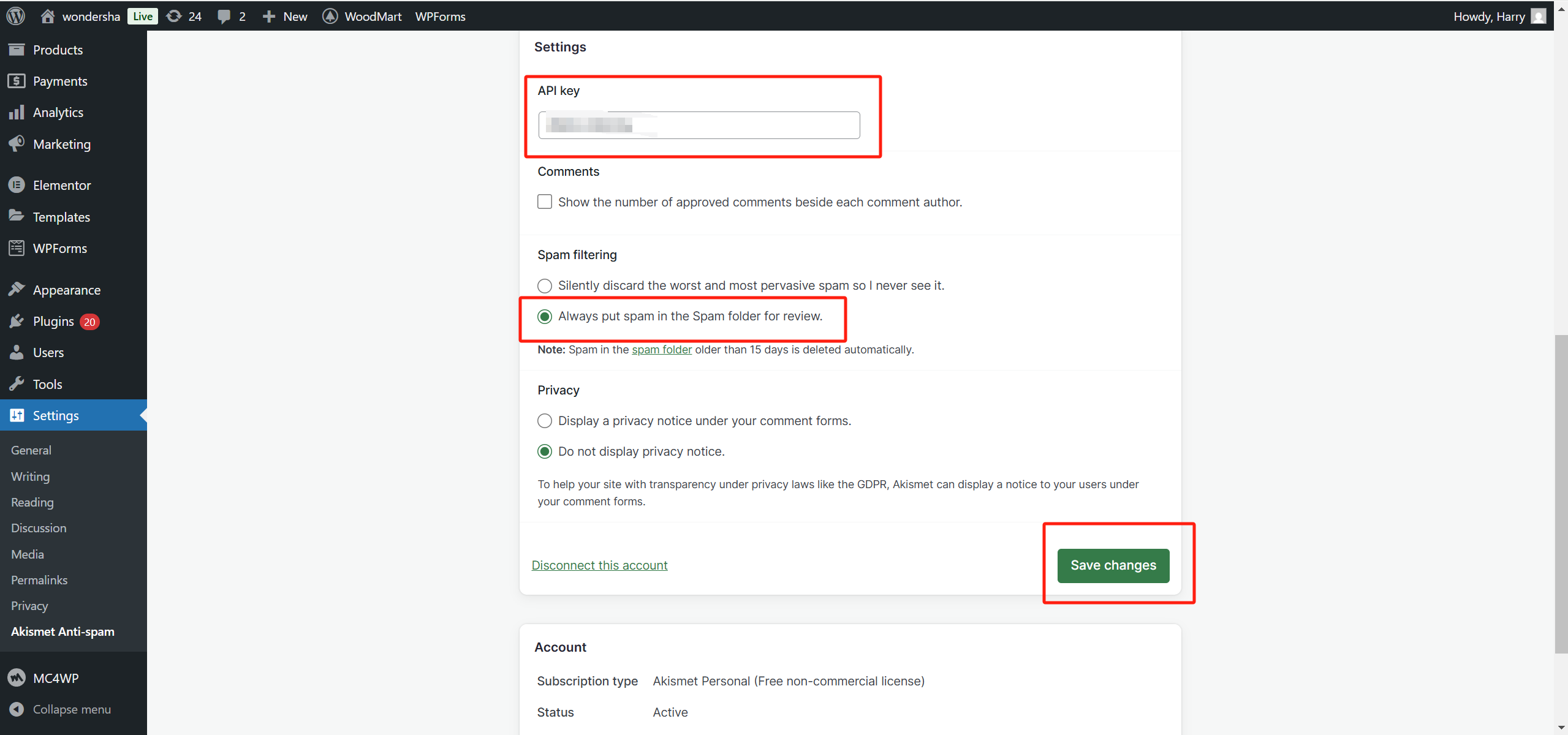 Image [9] - Paramètres critiques à effectuer après l'installation de WordPress pour améliorer les performances et la sécurité de votre site Web