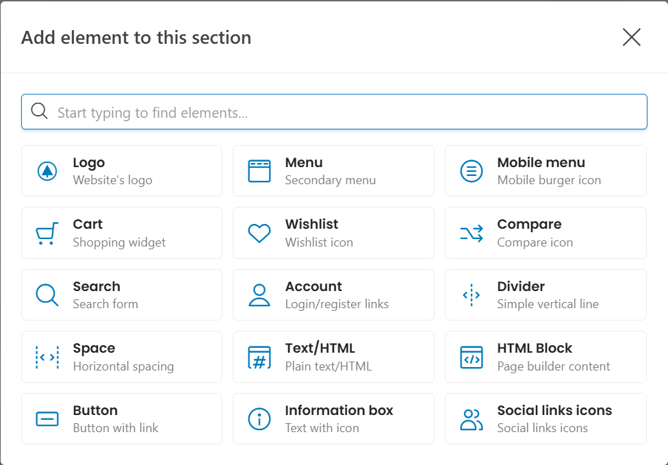 Imagen [5] - Guía de personalización del encabezado y pie de página del tema WoodMart: Creación de un diseño personalizado