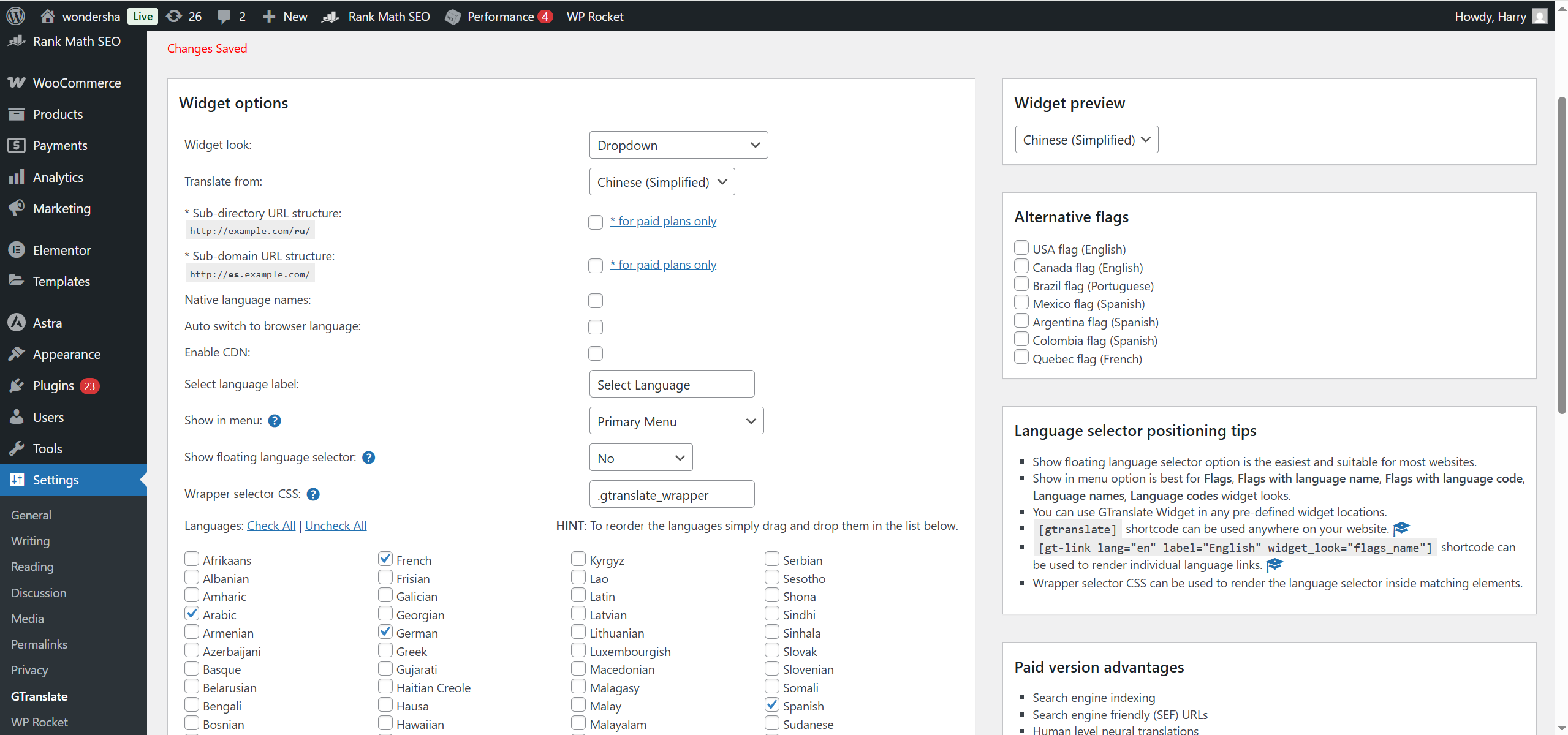 图片[4]-GTranslate插件在Astra主题中的应用：实现WordPress网站的多语言支持