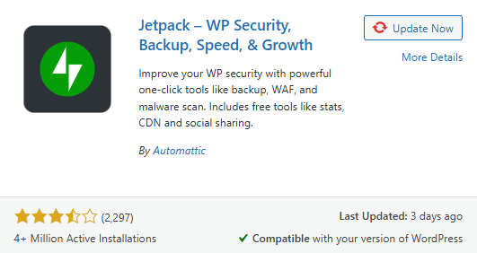 Téléchargement de Jetpack
