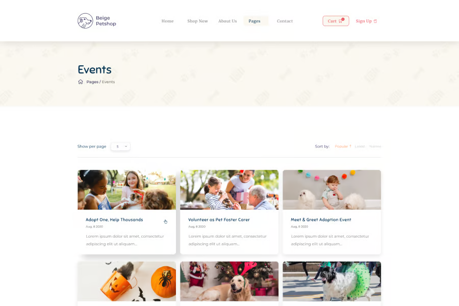 Imagen [2] - Beige - Pet Store WooCommerce Elementor Template Suite - Photon Flux | Servicio profesional de reparación de WordPress, en todo el mundo, respuesta rápida