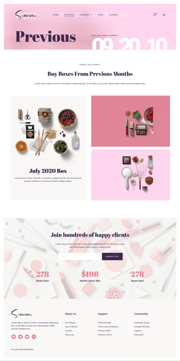 图片[1]-BeautyBox – 订阅盒 Elementor 模板套件-光子波动网 | 专业WordPress修复服务，全球范围，快速响应