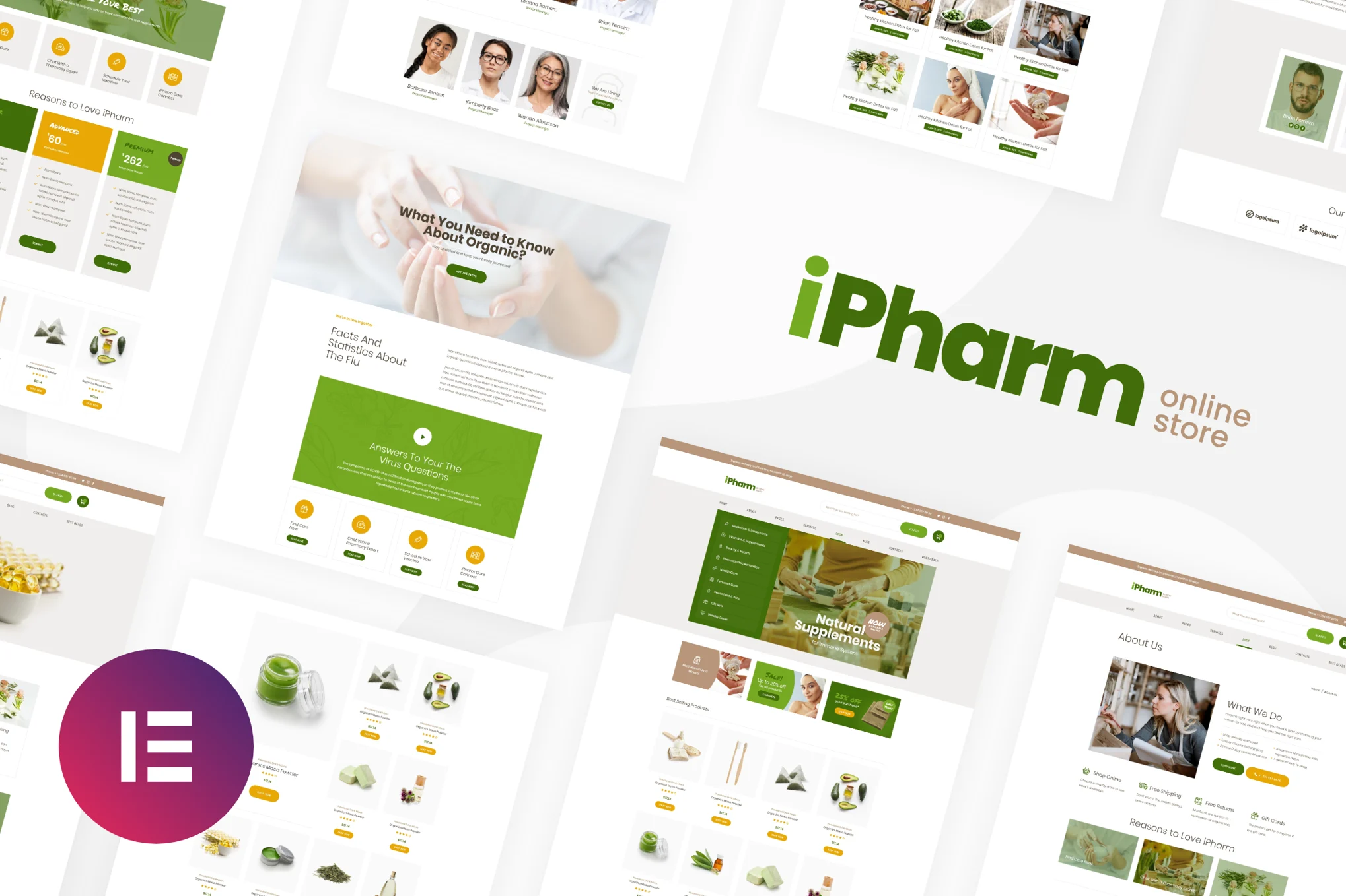 iPharm - 在线药房 WooCommerce Elementor 模板套件-光子波动网 | 专业WordPress修复服务,全球范围,快速响应