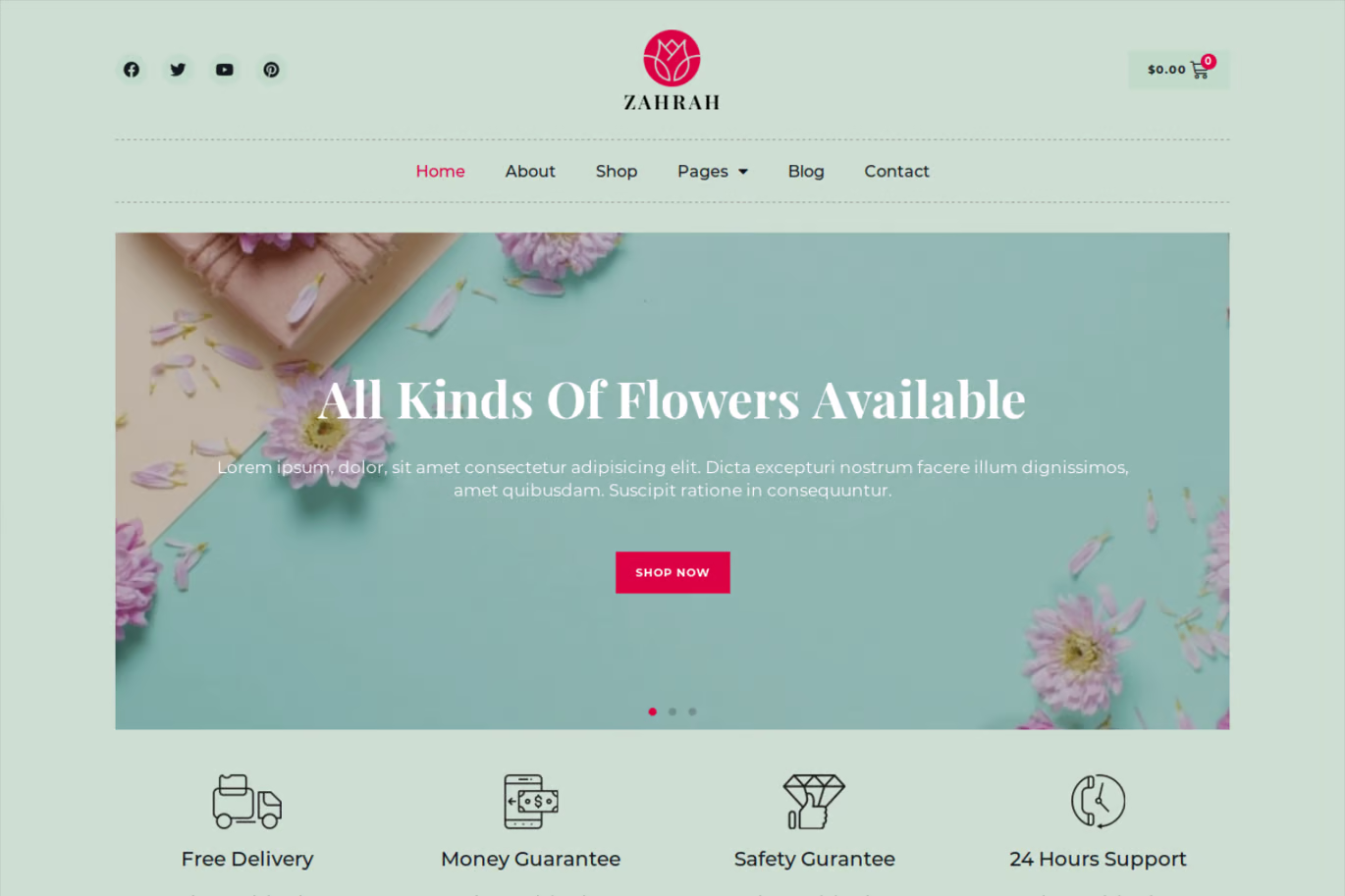 Image [2] - Zahrah - Flower Shop & Store WooCommerce Elementor Template Suite - photonwave.com | Servicio Profesional de Reparación de WordPress, Alcance Global, Respuesta Rápida