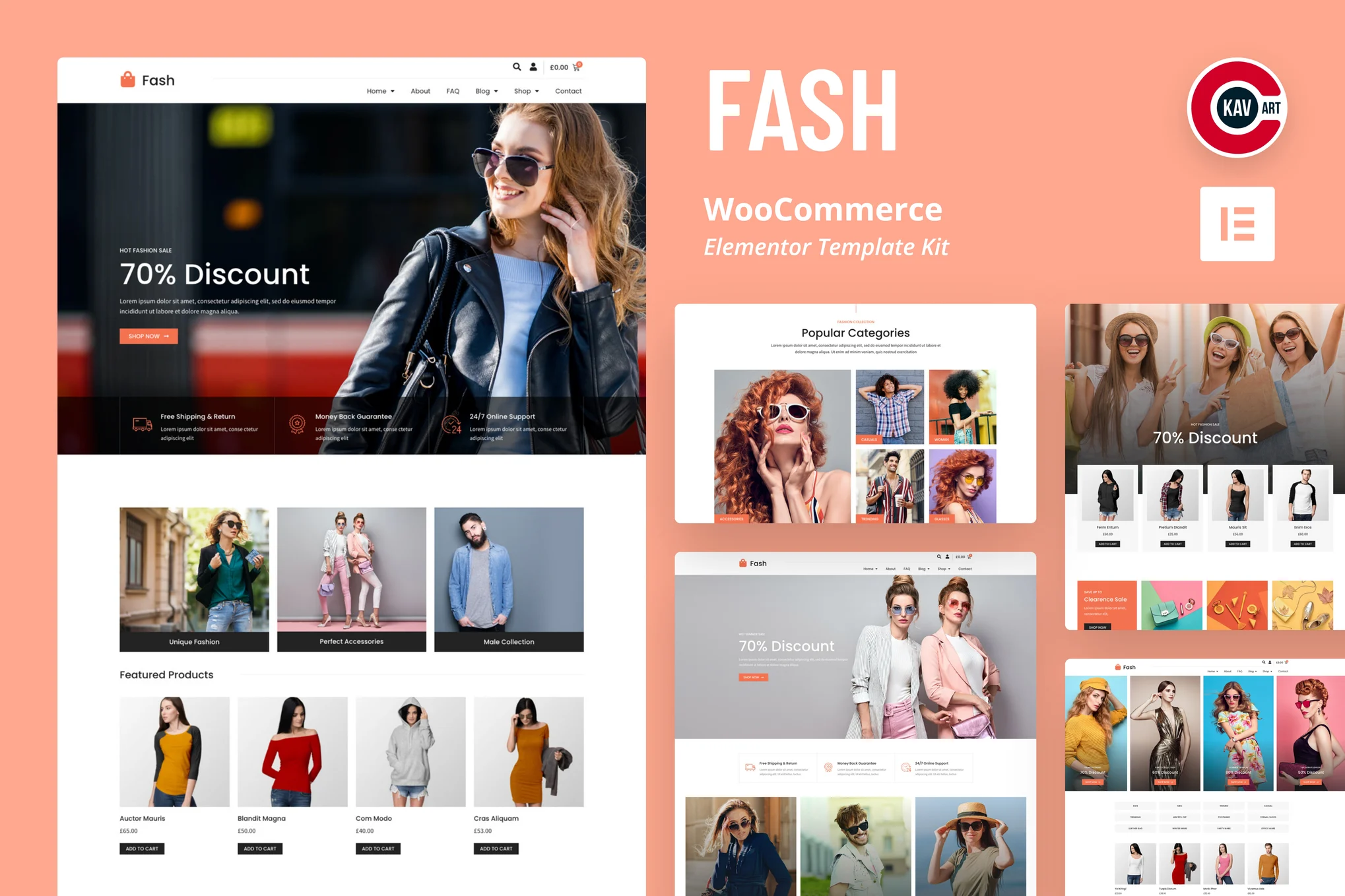 Fash - WooCommerce Elementor 模板套件-光子波动网 | 专业WordPress修复服务,全球范围,快速响应