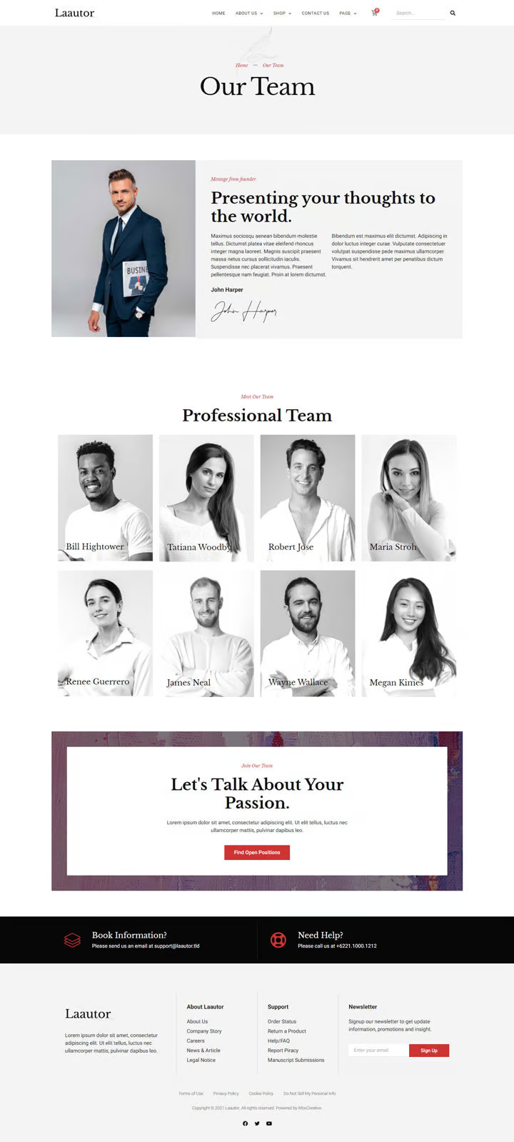 Imagen [3] - LaAutor - Author & Publisher Elementor Template Suite - Photon Flux.com | Servicio profesional de reparación de WordPress, alcance global, respuesta rápida