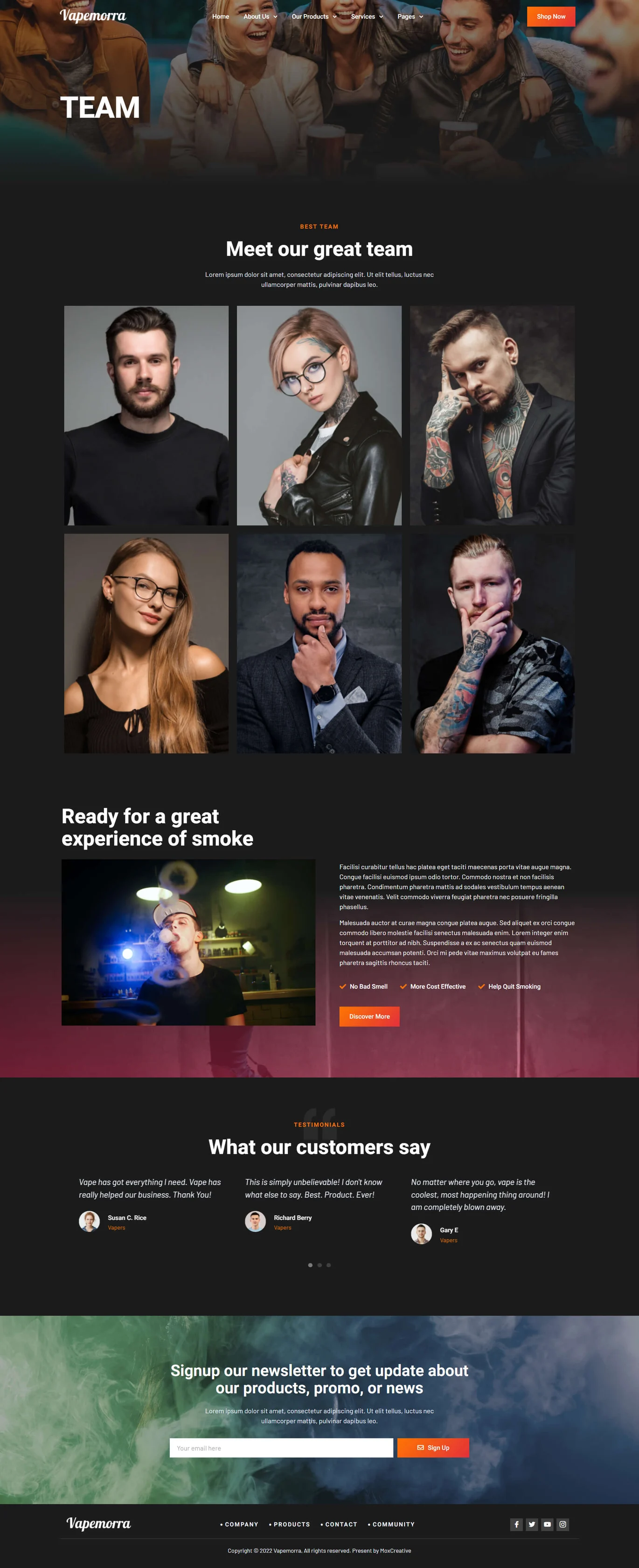 Image [1] - Vapemorra - Electronic Cigarette Store Elementor Template Kit - Photon Fluctuation Network | Professional WordPress Repair Service, Global Reach, Fast Response