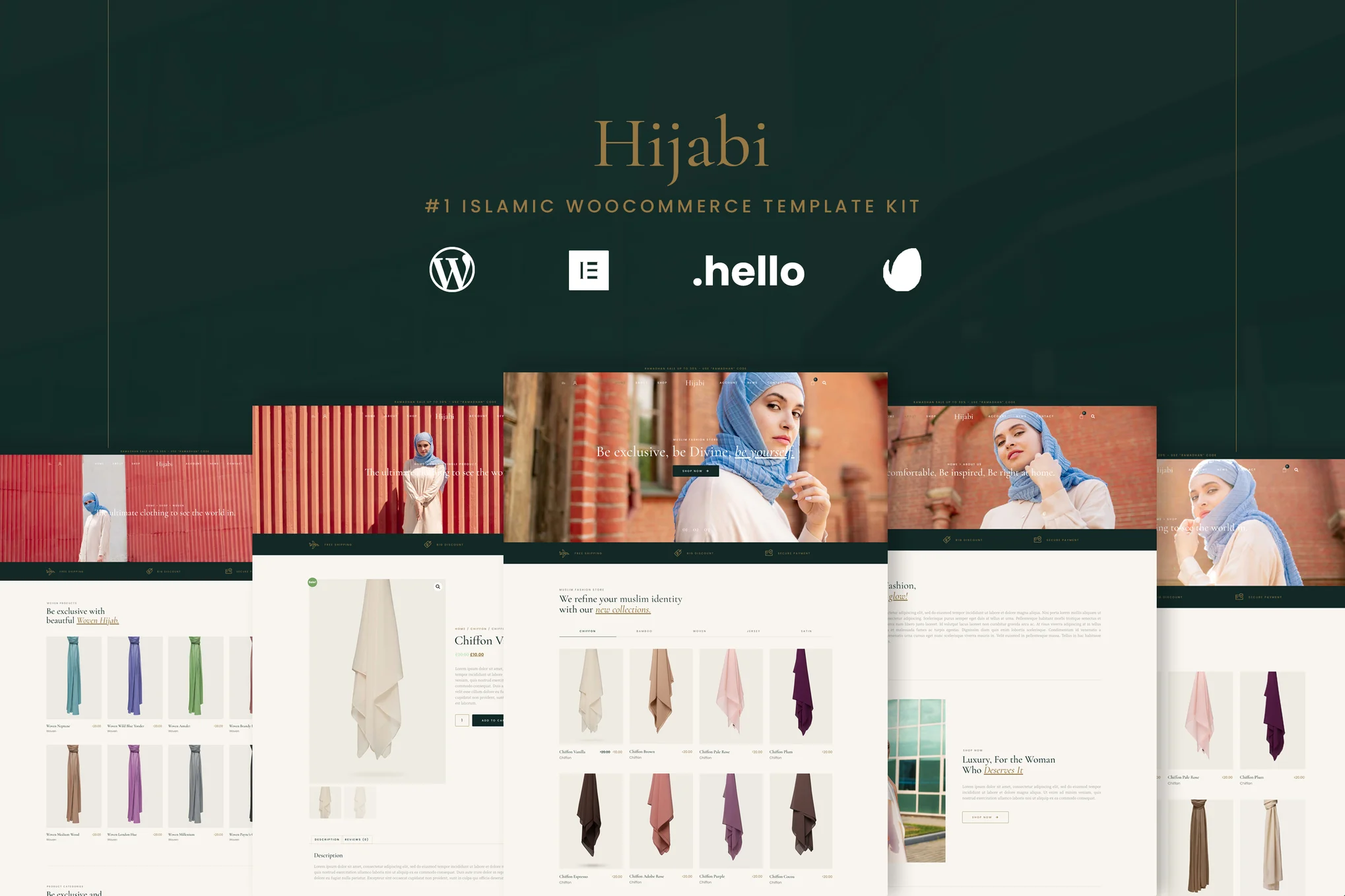 Hijabi - 穆斯林商店 WooCommerce Elementor 模板套件-光子波动网 | 专业WordPress修复服务，全球范围，快速响应
