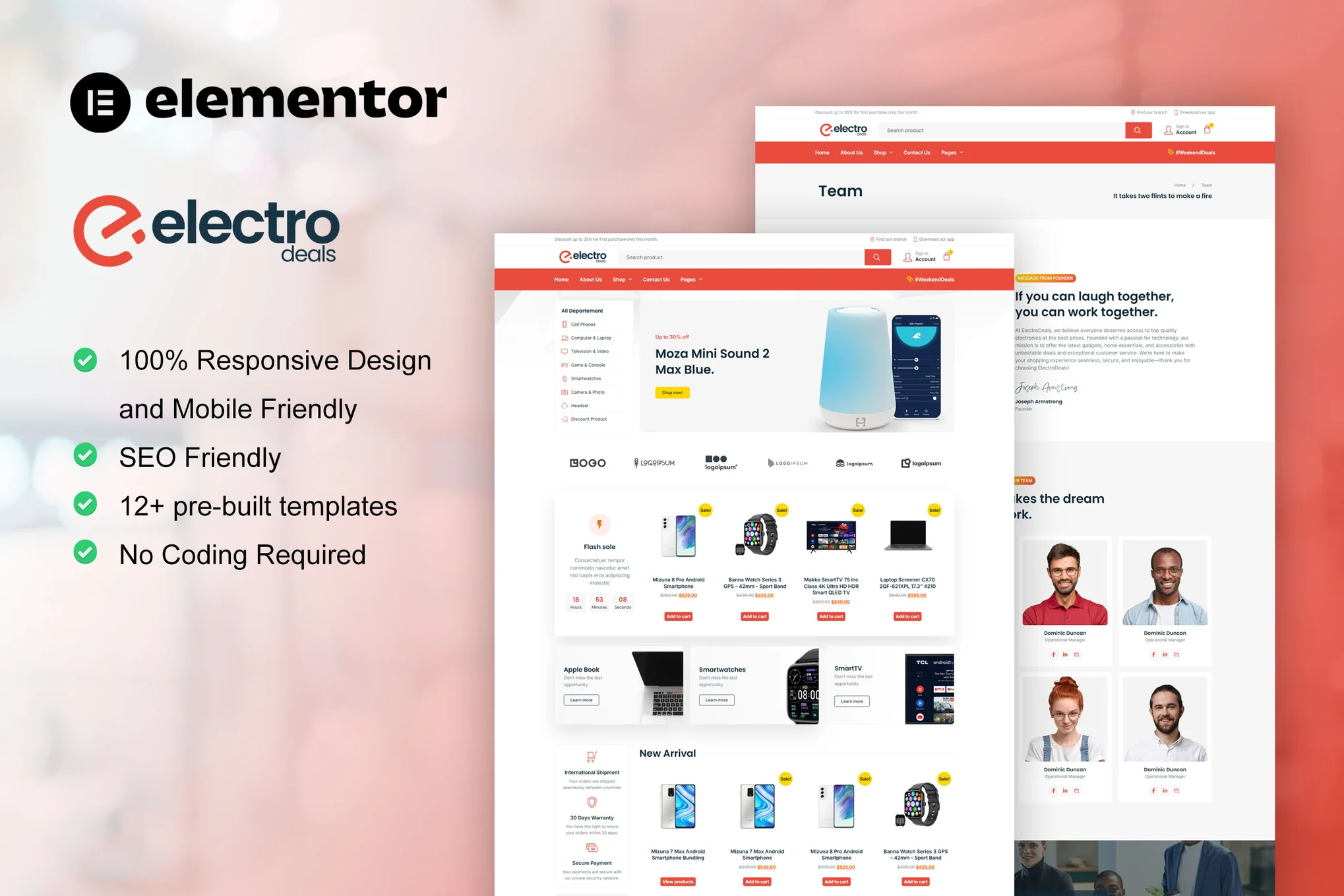 ElectroDeals - WooCommerce 电子商店 Elementor 模板包-光子波动网 | 专业WordPress修复服务，全球范围，快速响应