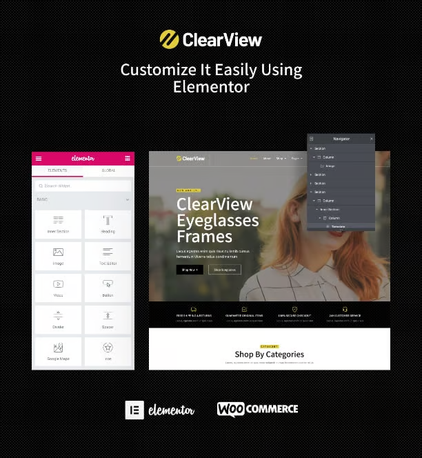 图片[3]-ClearView – 眼镜与眼镜配件商店 WooCommerce Elementor 模板包-光子波动网 | WordPress教程、Elementor教程与故障修复