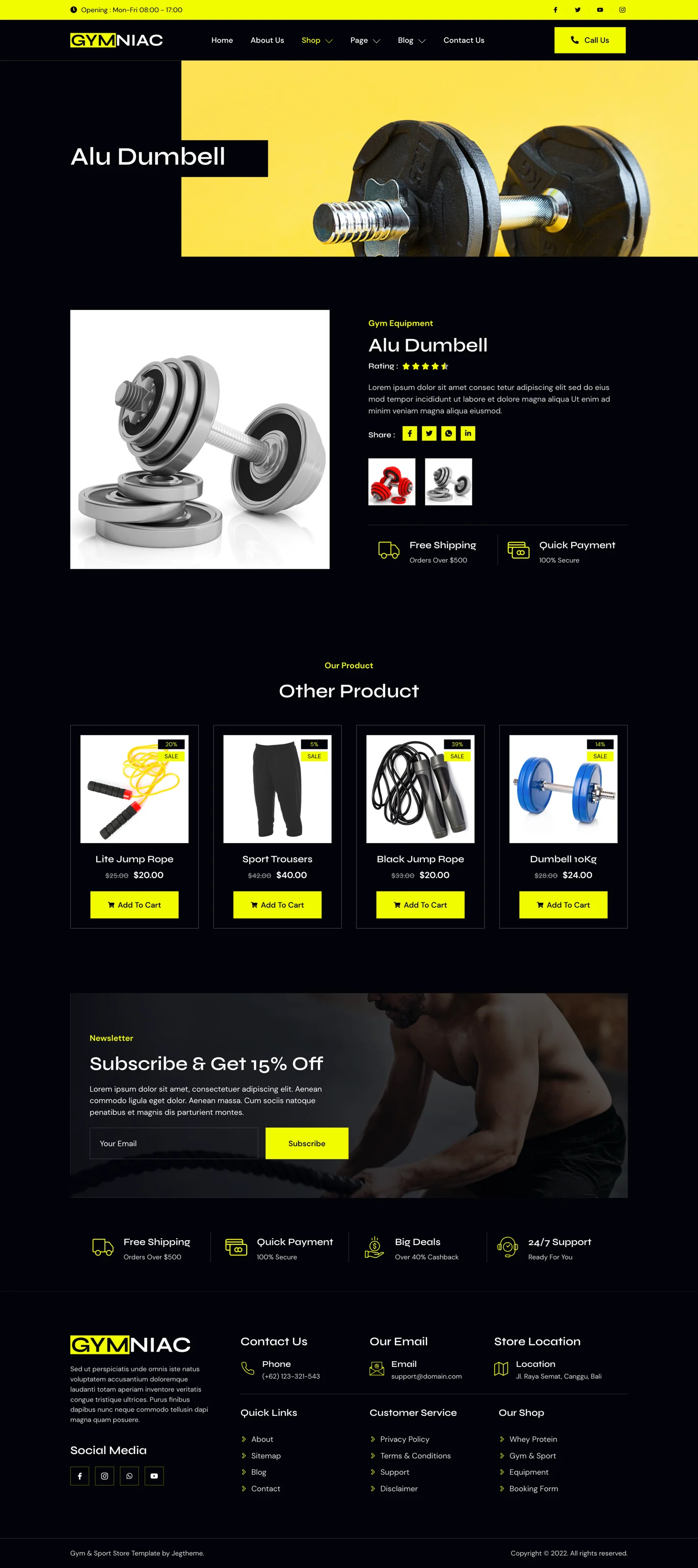 图片[3]-Gymniac – 健身与运动器械商店 Elementor 模板包-光子波动网 | 专业WordPress修复服务，全球范围，快速响应