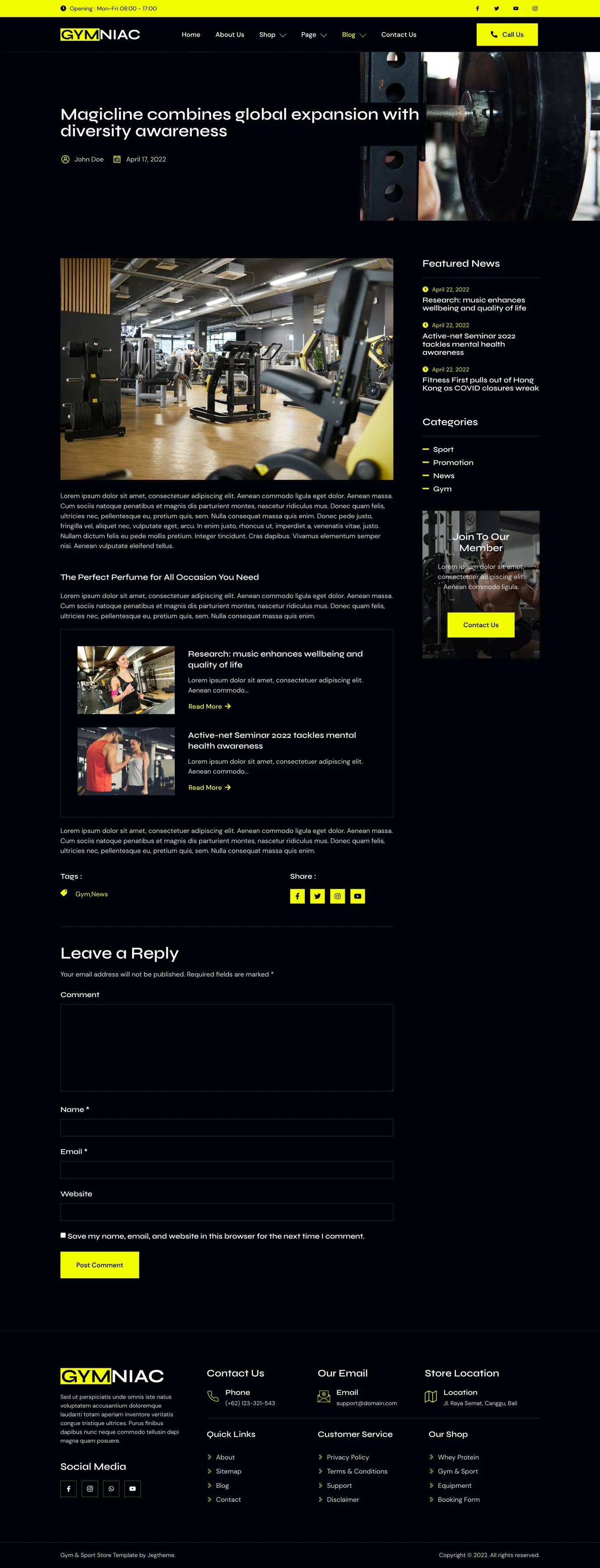 图片[2]-Gymniac – 健身与运动器械商店 Elementor 模板包-光子波动网 | 专业WordPress修复服务，全球范围，快速响应