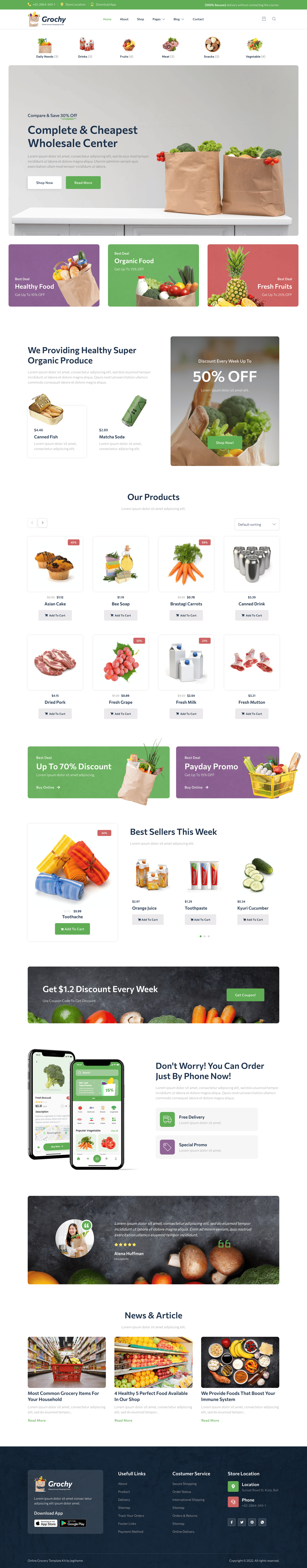 图片[1]-Grochy – 有机食品和杂货店 Elementor 模板包-光子波动网 | 专业WordPress修复服务，全球范围，快速响应