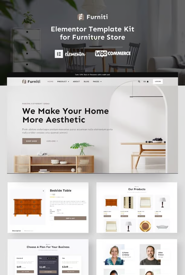 画像[3] - Furniti - Furniture & Home Decor Store Elementor Pro Template Pack - Photon Flux｜プロのWordPress修理サービス！