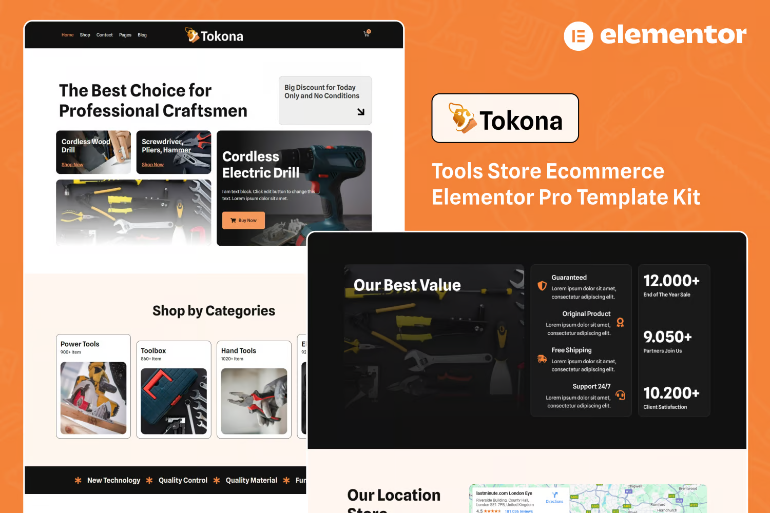 Tokona - 工具商店电子商务 Elementor Pro 模板包-光子波动网 | 专业WordPress修复服务，全球范围，快速响应