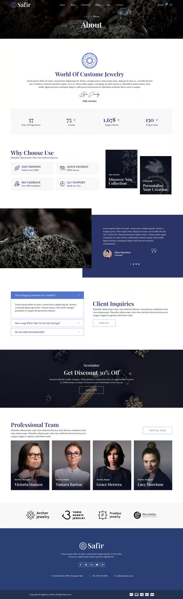 Image [1] - Safir - Jewelry Store WooCommerce Elementor Pro Template Pack - Photon Fluctuation Network | Professional WordPress Repair Service, Worldwide, Fast Response