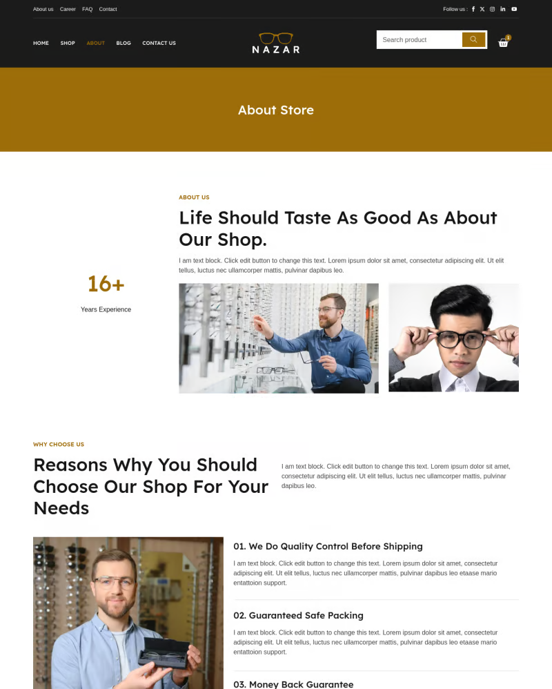 图片[2]-Nazar – 光学眼镜 WooCommerce 商店 Elementor Pro 模板包-光子波动网 | 专业WordPress修复服务，全球范围，快速响应