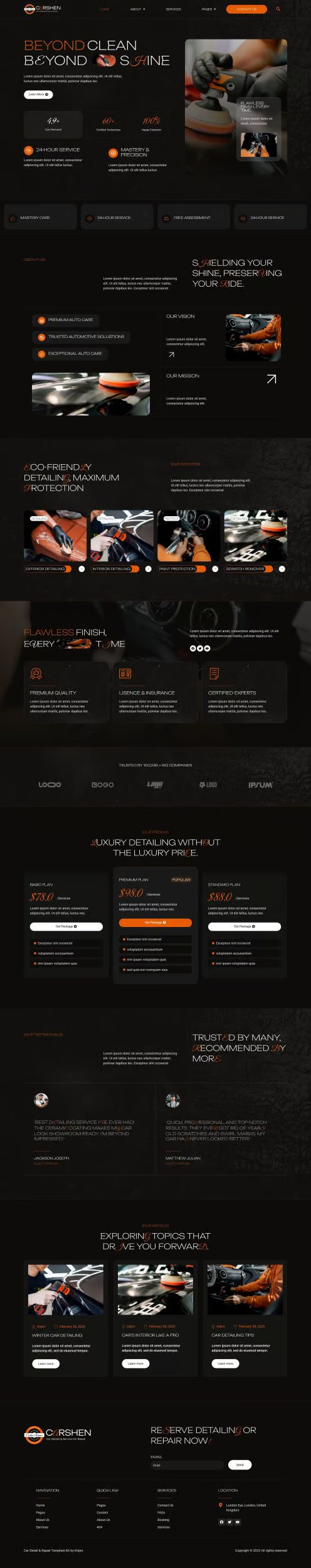 图片[1]-Carshen – 汽车美容与修理服务 Elementor 模板套件-光子波动网 | 专业WordPress修复服务，全球范围，快速响应