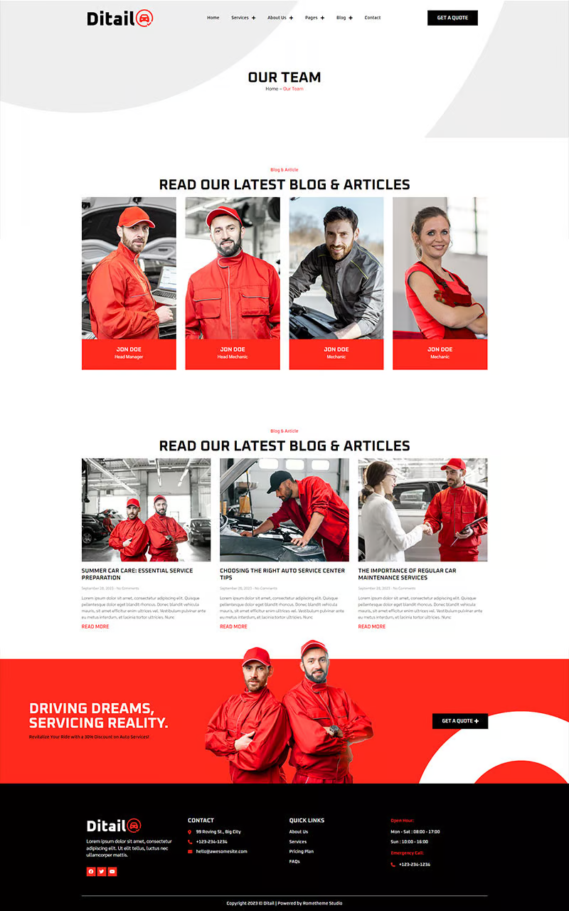 图片[1]-Ditail – 汽车服务与维修 Elementor Pro 模板包-光子波动网 | 专业WordPress修复服务，全球范围，快速响应