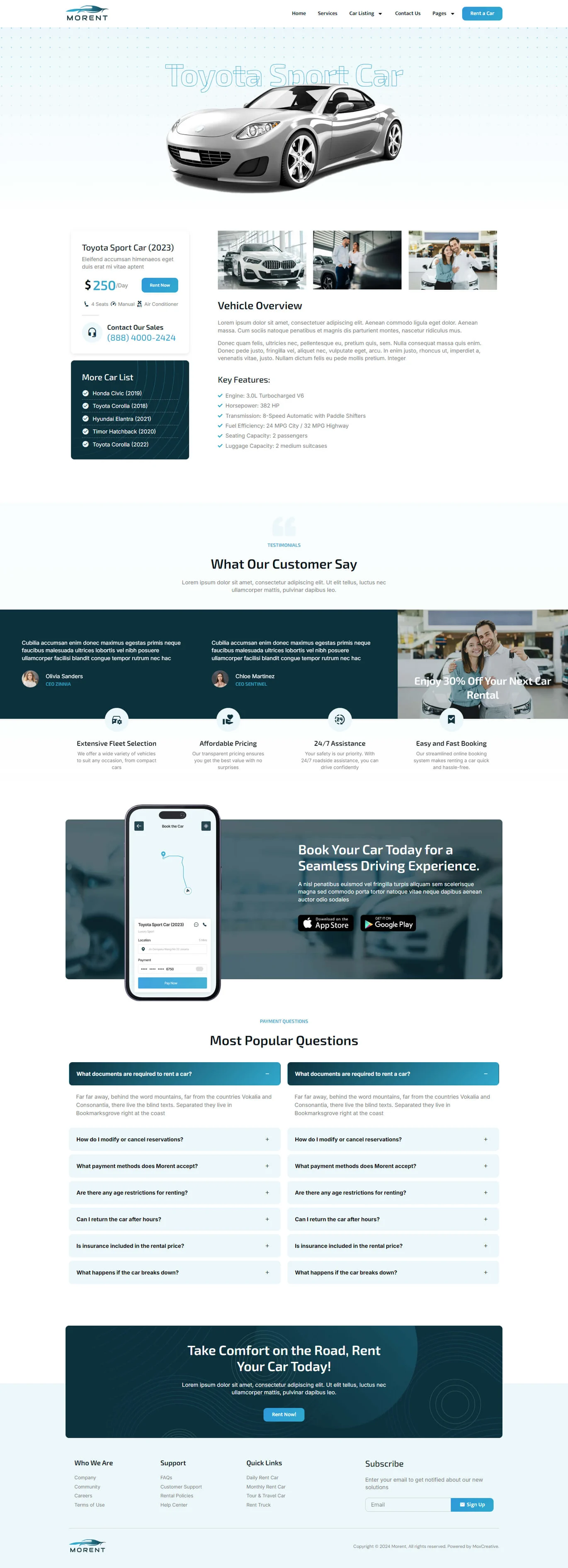 图片[2]-Morent – 汽车租赁 Elementor Pro 模板包-光子波动网 | 专业WordPress修复服务，全球范围，快速响应