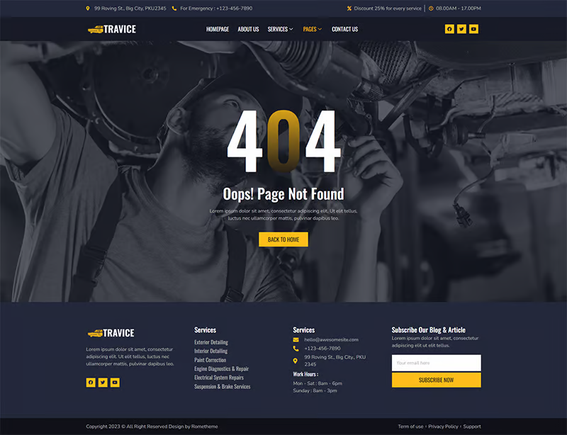 图片[1]-Travice – 汽车美容与修理服务 Elementor 模板包-光子波动网 | 专业WordPress修复服务，全球范围，快速响应