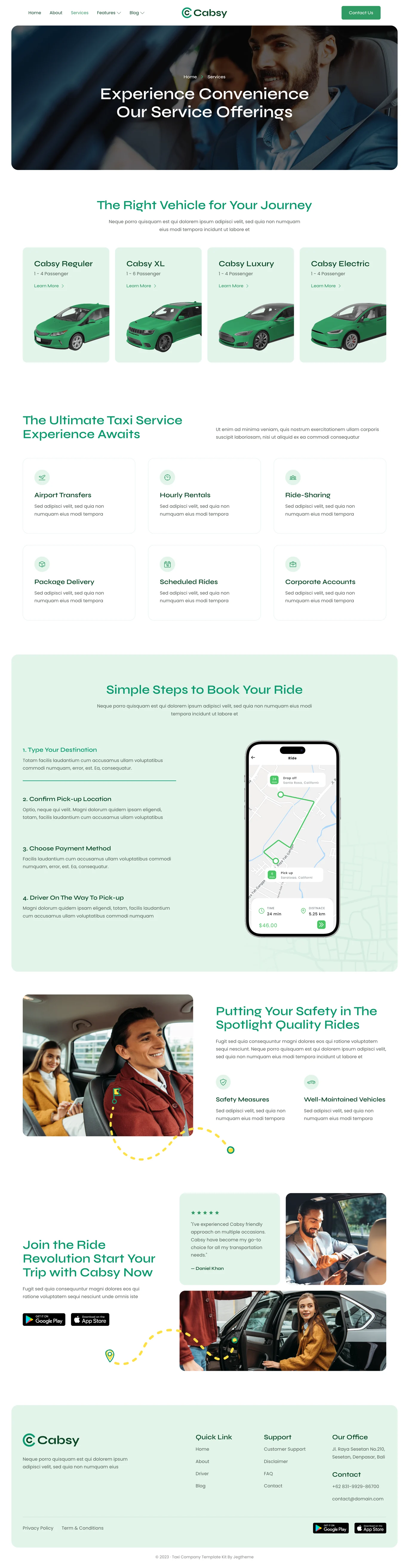 Imagen [2] - Cabsy - Empresa de Transporte con Servicio de Taxi a la Demanda Elementor Template Pack - Photon Flux | Servicio profesional de reparación de WordPress, en todo el mundo, ¡rápida respuesta!
