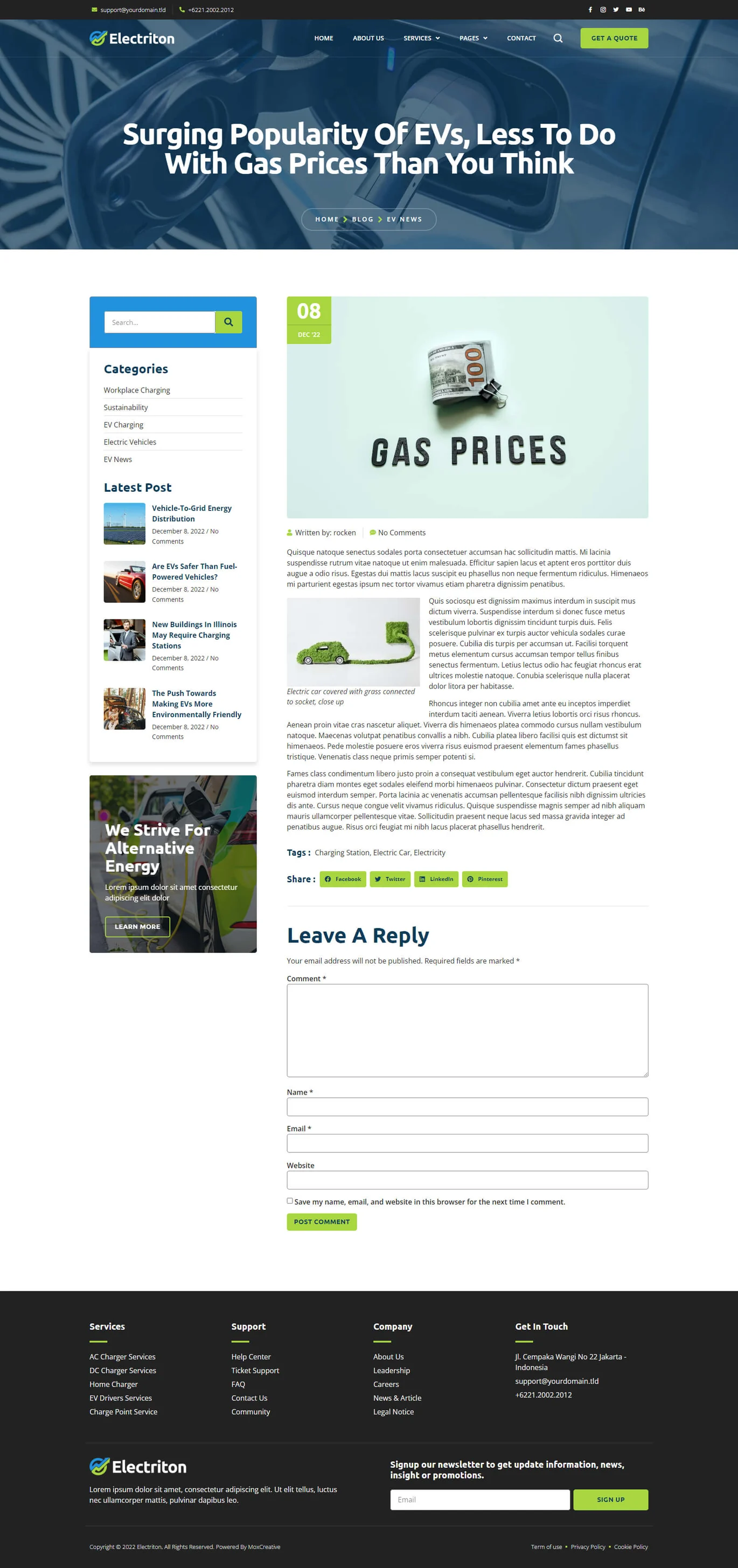 图片[1]-Electriton – 电动汽车与充电站 Elementor Pro 模板包-光子波动网 | 专业WordPress修复服务，全球范围，快速响应