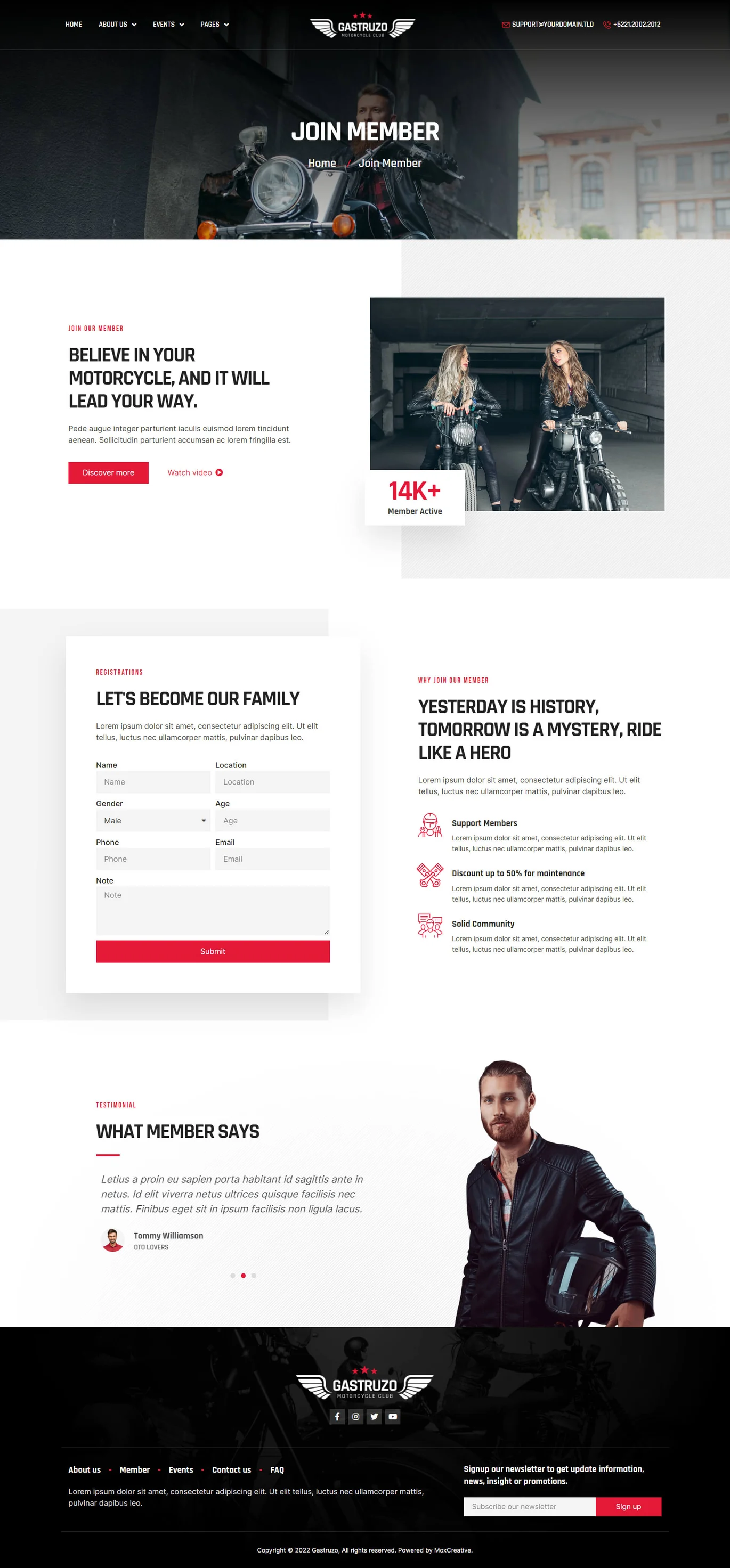 Imagen [2] - Gastruzo - Motorcycle Club Elementor Template Pack - Photon Flux | Servicio profesional de reparación de WordPress, en todo el mundo, ¡rápida respuesta!
