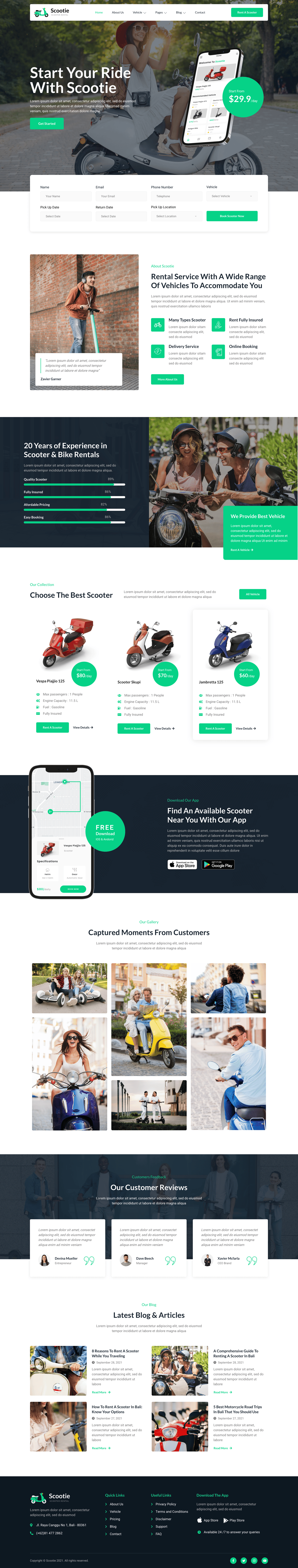 Image [1] - Scootie - Motorcycle & Electric Scooter Rental Elementor Template Kit - photonwave.com | Professional WordPress Repair Service, Global Reach, Fast Response
