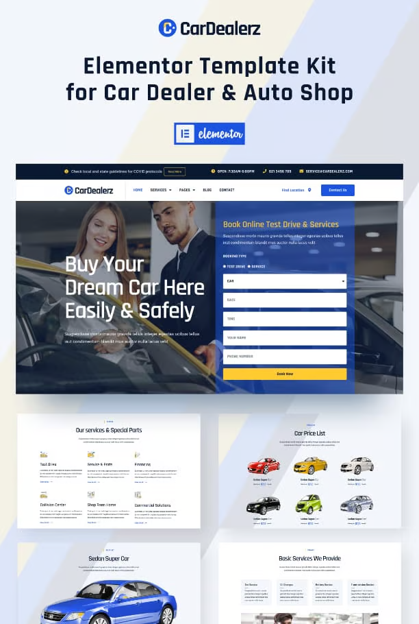 图片[1]-CarDealerz – 汽车经销商与汽车商店 Elementor 模板套件-光子波动网 | WordPress教程、Elementor教程与故障修复