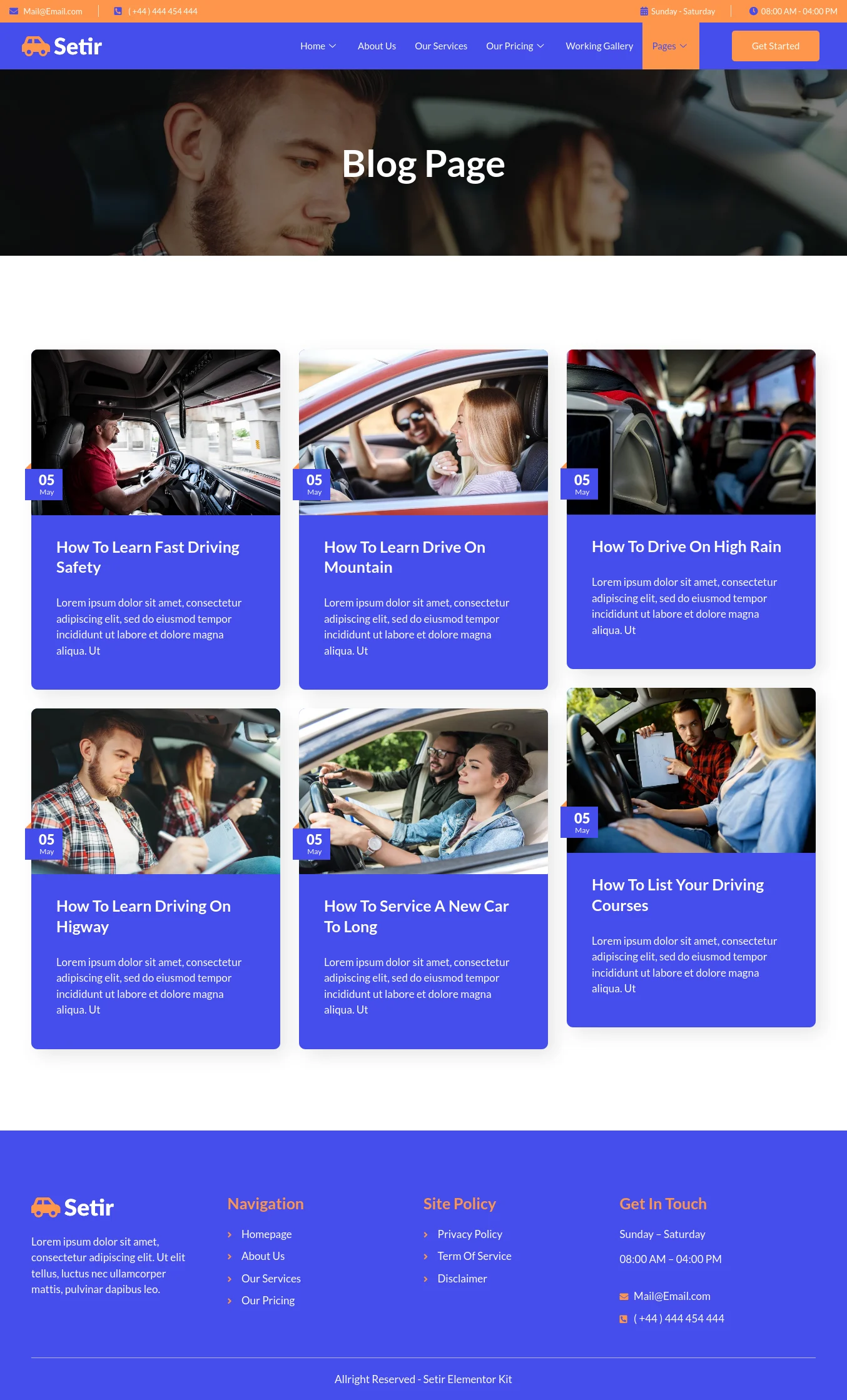 图片[1]-Setir – 驾驶课程 Elementor 模板套件-光子波动网 | 专业WordPress修复服务，全球范围，快速响应