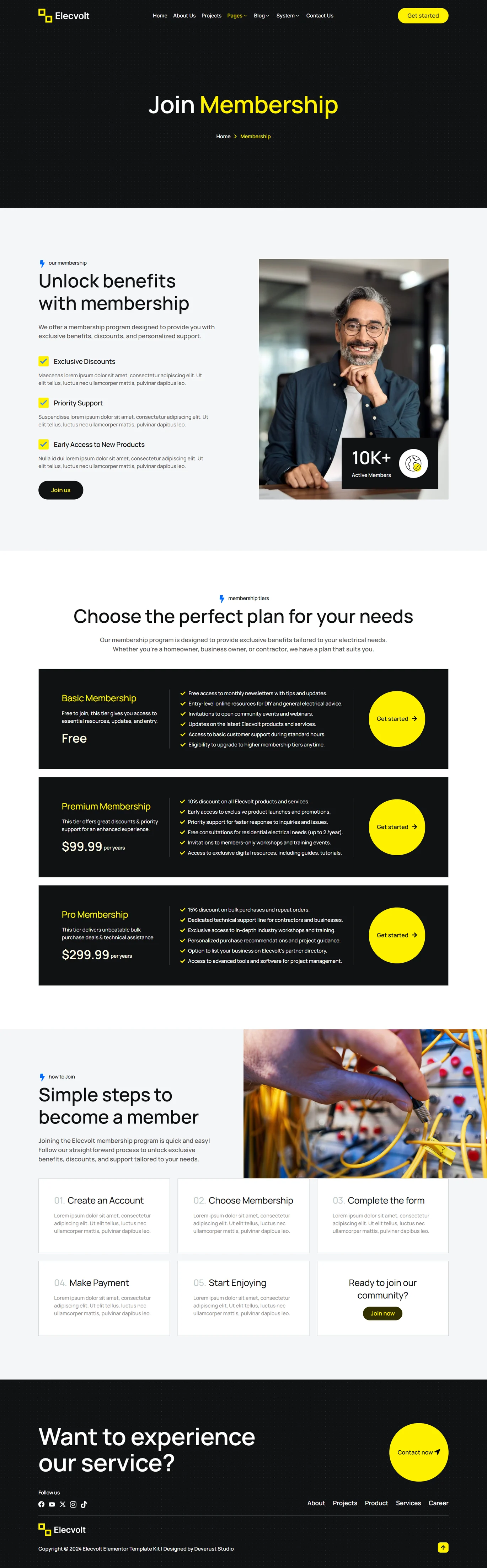 Imagen [2] - Elecvolt - Electricista y Servicios Eléctricos Elementor Template Suite - Photon Volatility Network | Servicio Profesional de Reparaciones WordPress, Alcance Global, Respuesta Rápida