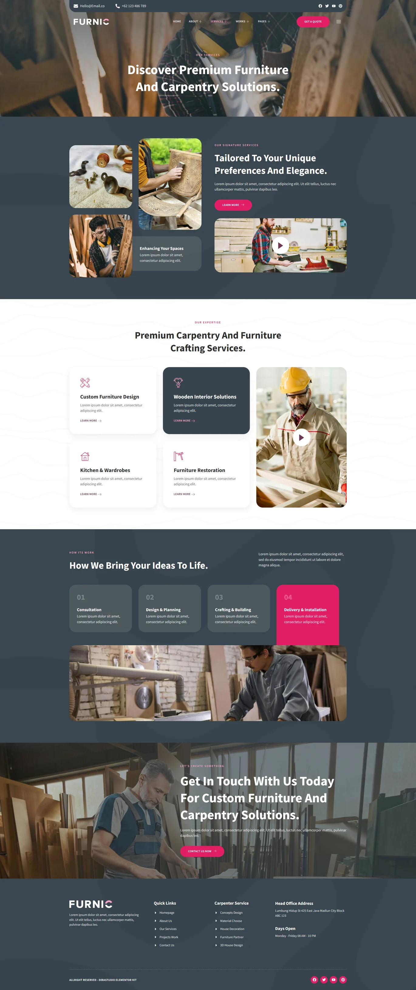 ¡Imagen [2] - Furnic - Woodworking & Furniture Making Elementor Template Kit - Photon Flux | Servicio profesional de reparación de WordPress, en todo el mundo, respuesta rápida!