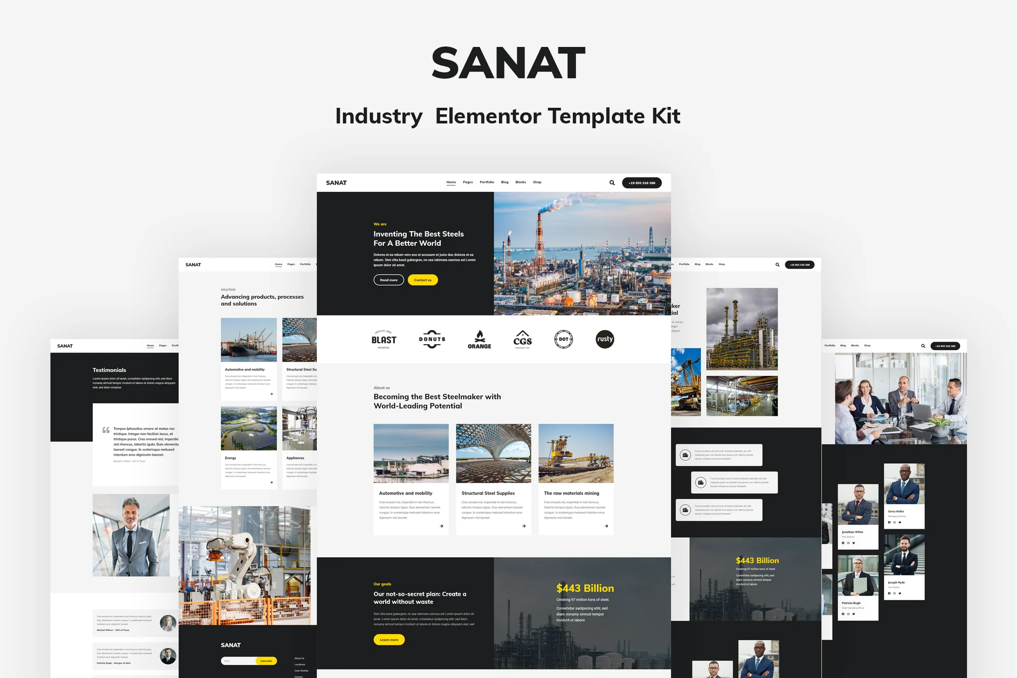 Sanat - 工业 Elementor 模板套件-光子波动网 | 专业WordPress修复服务，全球范围，快速响应