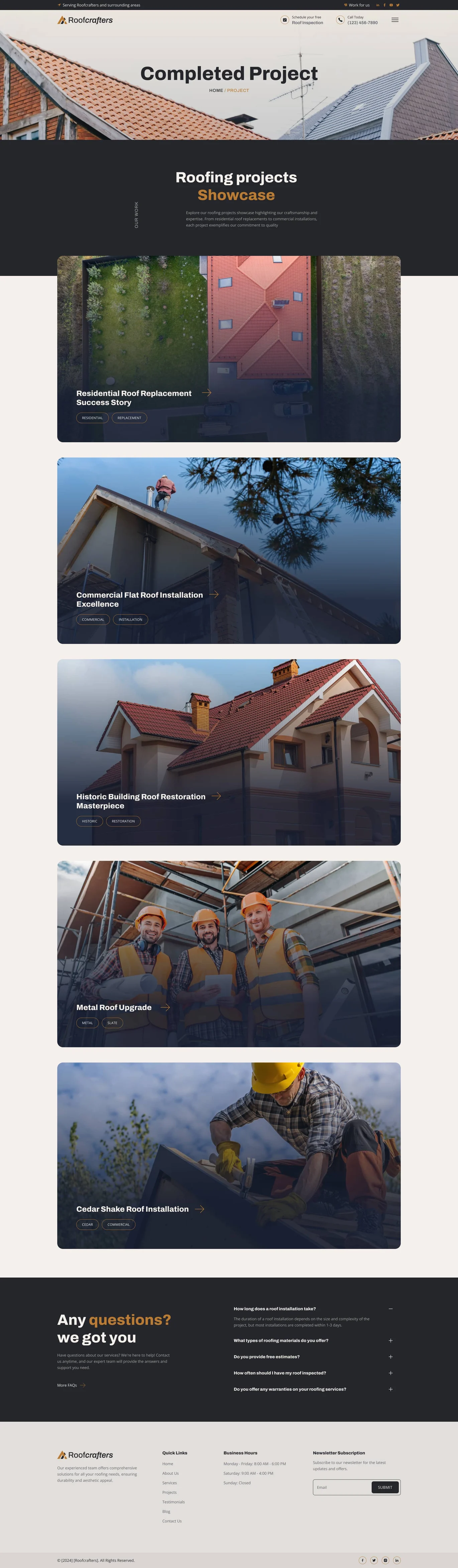 Image [2] - Roofcrafters - Roofing Company Elementor Pro Template Pack - Photon Fluctuation Network | Professional WordPress Repair Service, Worldwide, Fast Response